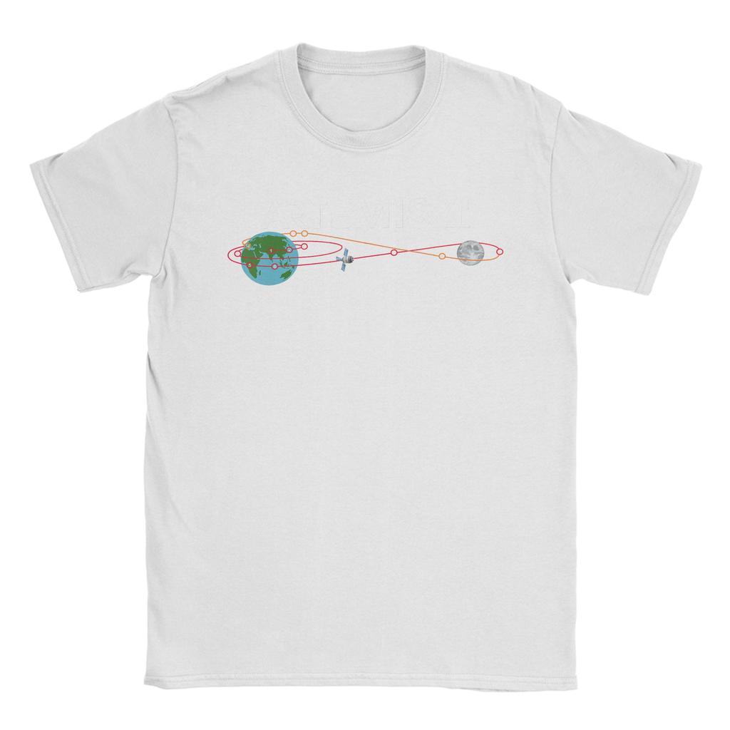 Artemis Route Map SLS Rocket Launch Mission To The Moon TShirt T Shirts Short Sleeve YK Fun Tops Summer Cotton Clothing