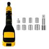 Cordless Electric Ratchet Wrench Set 400RPM Cordless Ratchet Wrench 3/8" 7 Sockets 1/4" Adapter Variable Speed