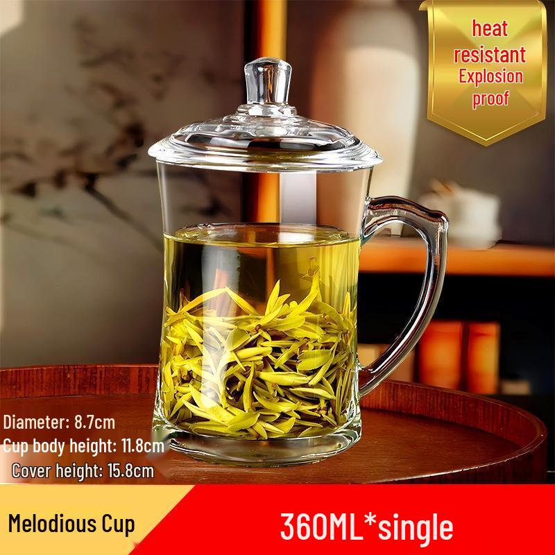 HANDUNYOU Heat-Resistant Glass Mug with Handle