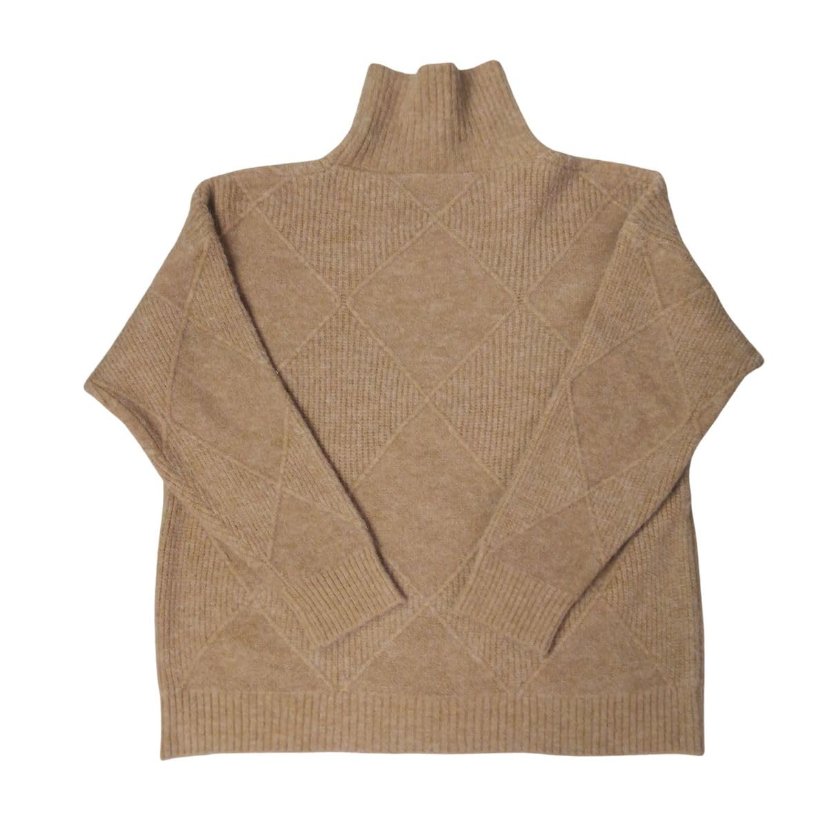 

Belle Cie Вязаный свитер с высоким воротником для холодной погоды для женщин, рукав, плотный, (СТ/№. 27789) (Мокко)