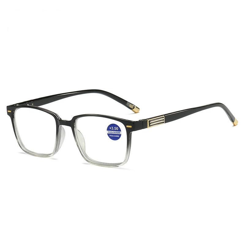 Square Reading Glasses Men Women Retro Full Frame Diopter +1 0 to +4 0 Business Optical Farsighted Eyewear