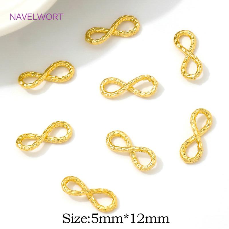 

18K Gold Plated 8 Shape Bracelet Connector,Jewelry End Connectors,Brass Spacer Beads Bar Connector DIY Jewelry Making Supplies 4 piece