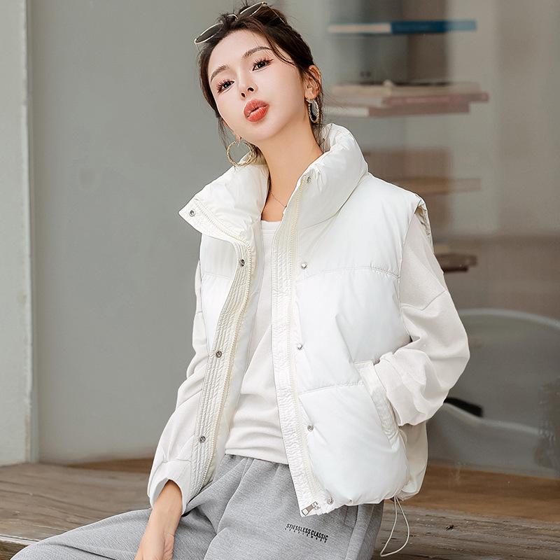 Thickened Sheepskin Down Cotton Vest for Autumn and Winter Women's Vest Jacket