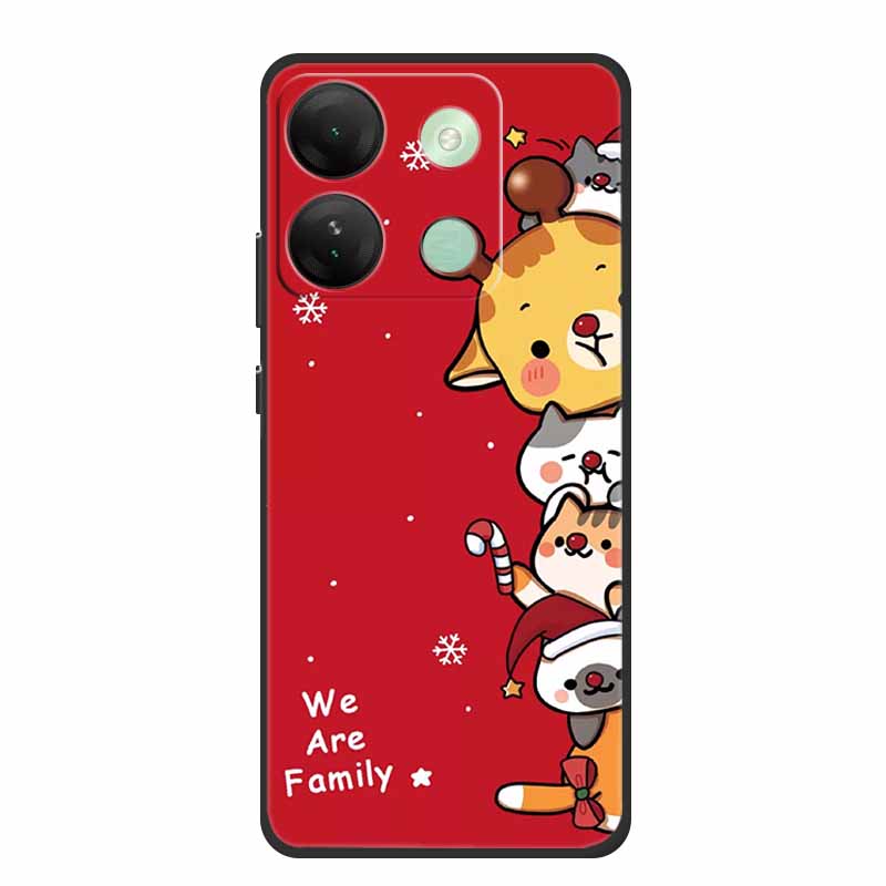 For Infinix Smart 7 HD Christmas Soft Case Silicone TPU Back Cover Phone Cases For Infinix Smart7 Plus X6516 Xmas New Etui Shell