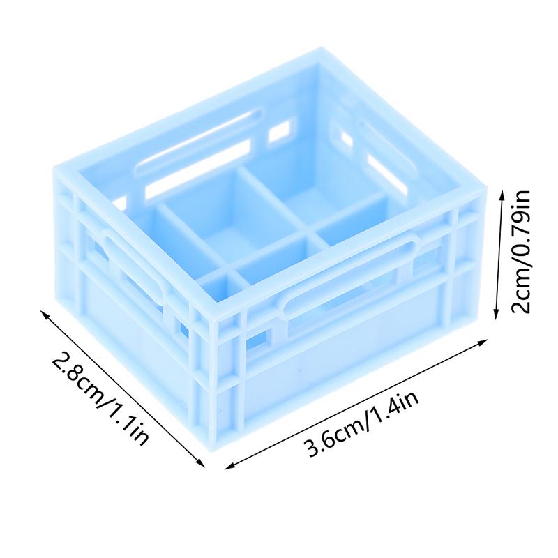 1:12 Dollhouse Miniature Basket Drink Storage Basket Beer/Cofee Basket Model Kitchen Decor Toy Doll House Accessories