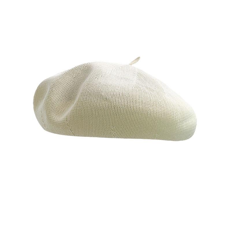 Wzcx  New Korean Version Hollow Solid Color Breathable Beret Casual Tide Summer Adjustable Women'S Hat Adult Cap