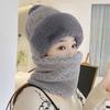 Hat Women's Velvet Thickening Cycling Windproof Neck Scarf Mask Integrated Ear Protection Cold Protection Neck Protection Thickened Warm Baotou Hat