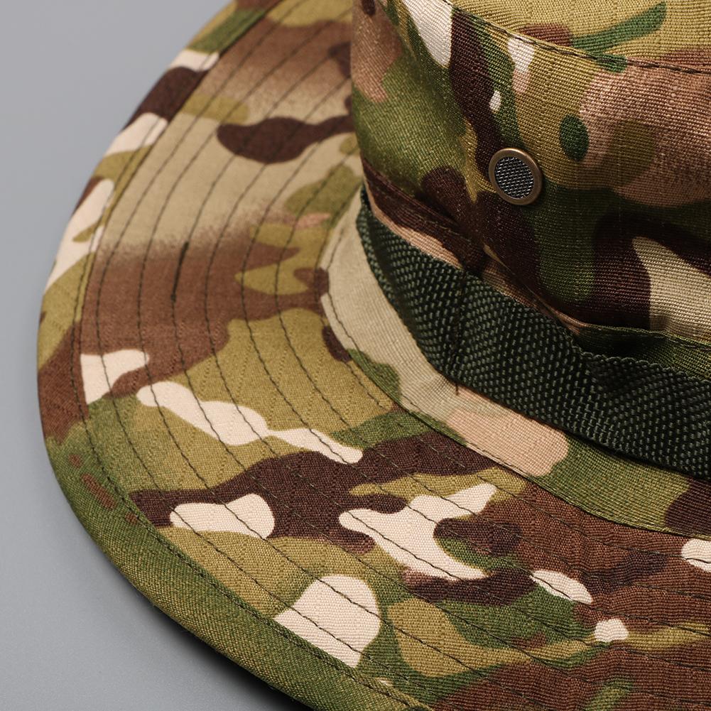 Men Camouflage Hat Tactical US Bucket Hats Panama Summer Cap Hunting Hiking Outdoor Camo Sun Caps