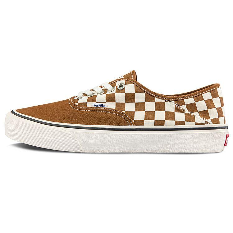 Vans Authentic Series Casual Low-Top Skate Shoes Unisex Sneakers Dark-Brown White Checkerboard VN0A5HYPAXS