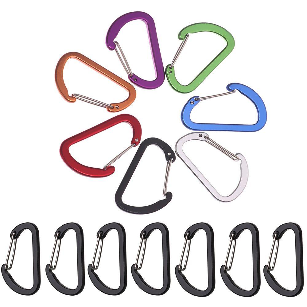 Fishing Tool Aluminum Alloy D-Ring Keychain Climbing Snap Clip Outdoor Camping Keyring Carabiner