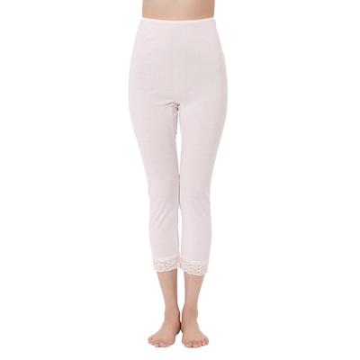 Luxurious Pima Cotton Slacks 1 Supple and Cotton Fukusuke Clear Pink [Fukusuke] Bottoms, Pair, Soft, 100% Leggings, Women's, 32-9958B,