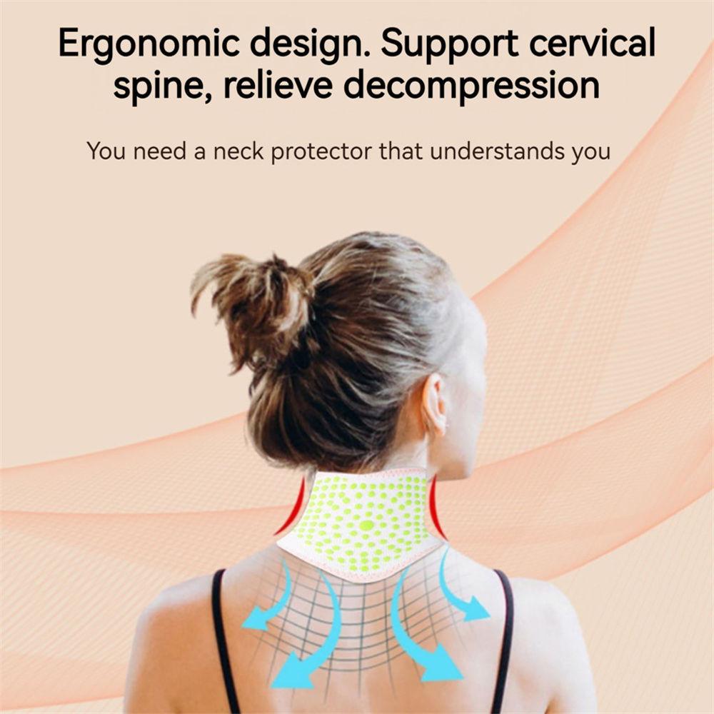 1Pcs Self-heating Neck Brace Wrap Brace Pain Relief Cervical Spine Hot Compress Acupuncture Physical Therapy Neck Warming Support