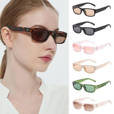 UV400 Protection Black Shades Narrow Square Frame Driving Glasses  for Women Men