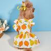 Spot new fly-sleeved skirt Amazon cotton pet clothes, spring and summer new models, teddy bear puppy cat clothes