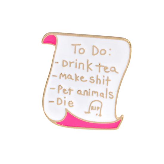 

Милая диалоговая коробка, книга, эмалированная пуговица, брошь на булавке, женский аксессуар, ювелирное изделие 5#