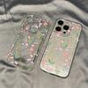 Pink flower applies to iPhone17promax Apple 16 mobile phone case 14/13 fine hole 15 protective case, anti-drop.