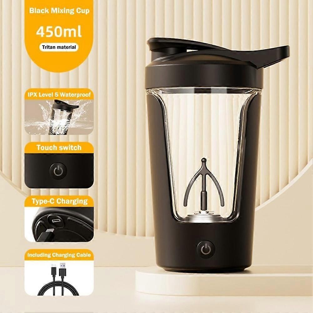 Electric Protein Shaker Cup Free USB Rechargeable Protein Shake Blender Automatic Mixing Cup 15 Ounces Water Cup