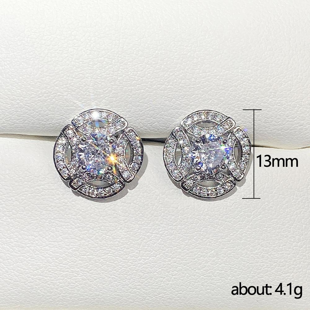 

Серьги Серьги-гвоздики Серьги с муассанитом Серьги Halo Moissanite Gift Earrings