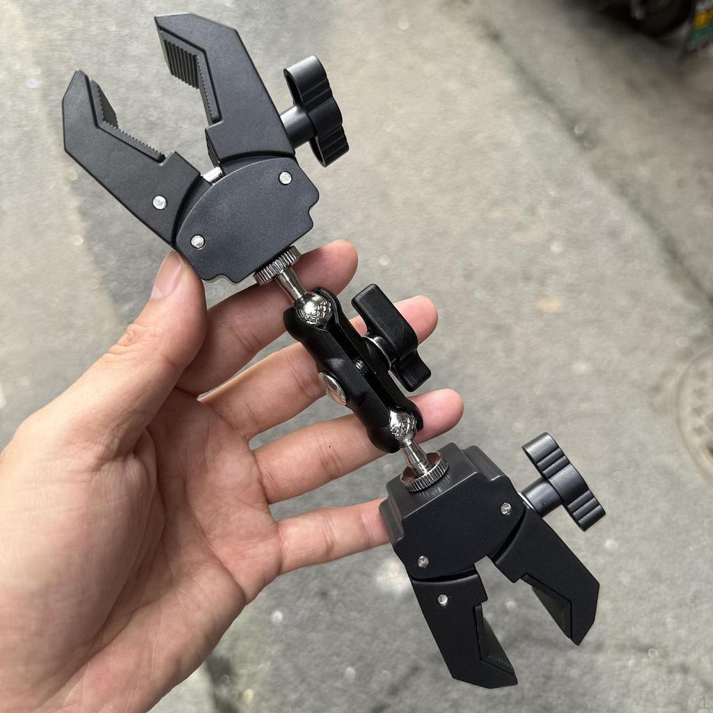 Double Head Clamp Adjustable Arm Camera Mount Easy To Install Super Handlebar for