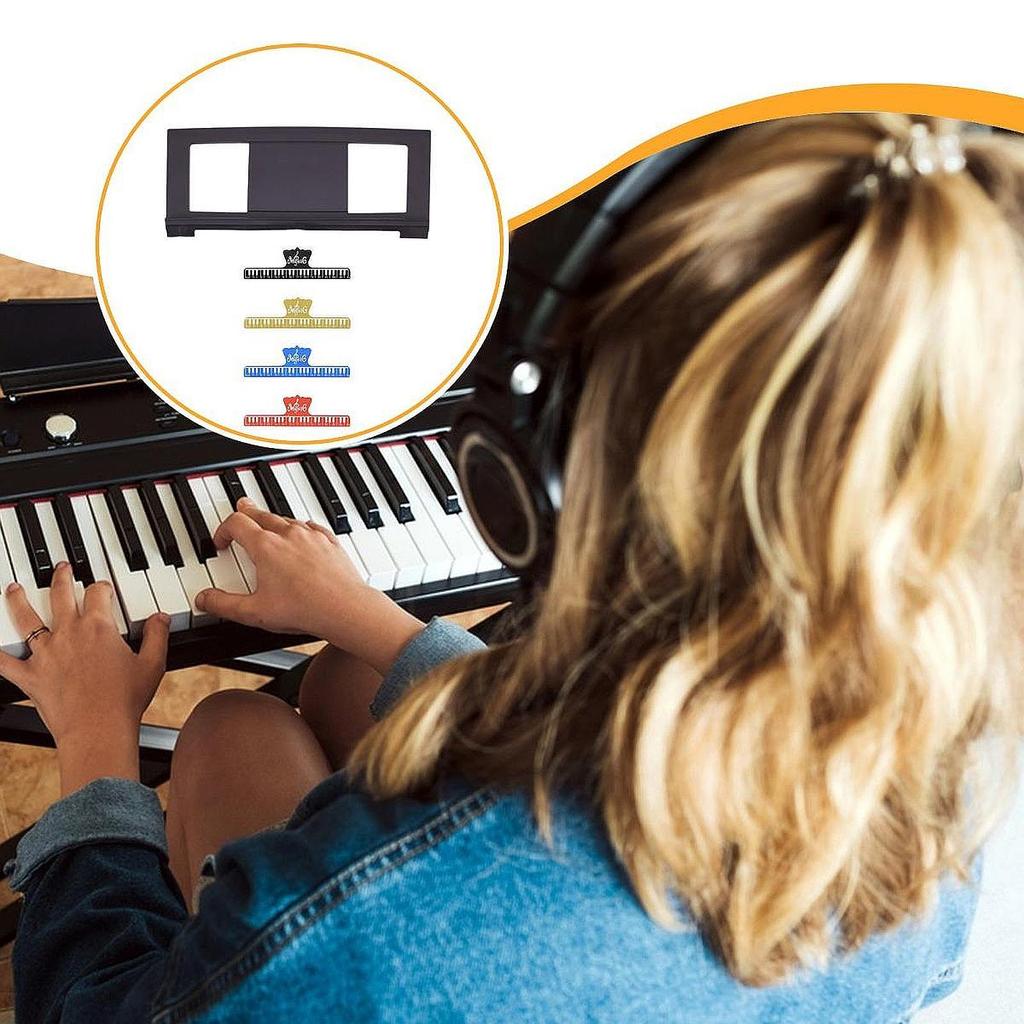 Music Stand, Keyboard Score Holder with Clips, Portable Sheet Support