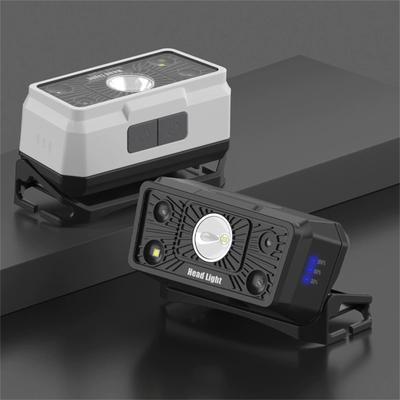 Intelligente Bewegungs-Stirnlampe – Tragbare, per USB aufladbare LED-Stirnlampe für Outdoor-Sportarten, Camping, Nachtangeln, Laufen, Wandern, als Stirnlampe