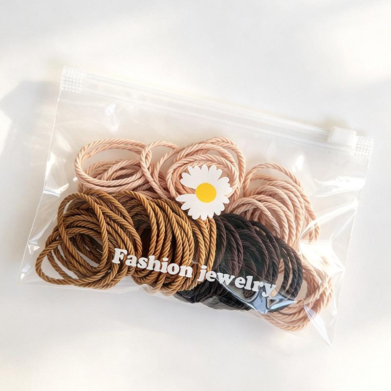 Net Celebrity High Elasticity Thin Hair Tie - Small Circle Style for Girls