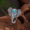 Bohemian Vintage copper Color Creative Elephant Ring for Women Men Personality Party Cute Animal Zircon Gift Accessories