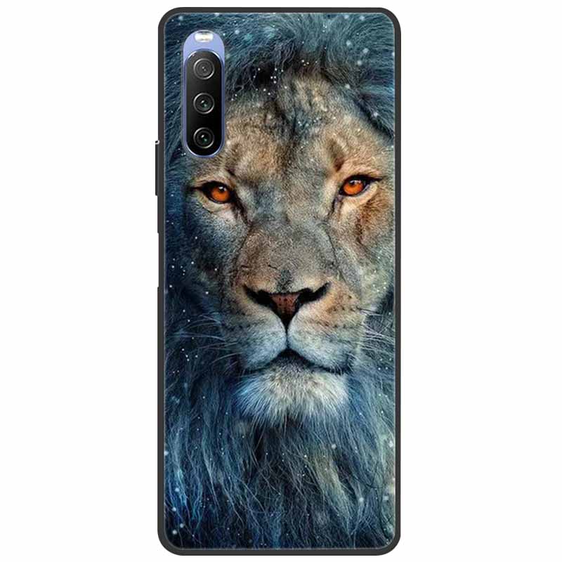 Soft Cover For Sony Xperia 10 III /5 III /1III Case Silicone Painted Marble Cat Funda Cover for Sony Xperia 1 II /10 II /5 Coque