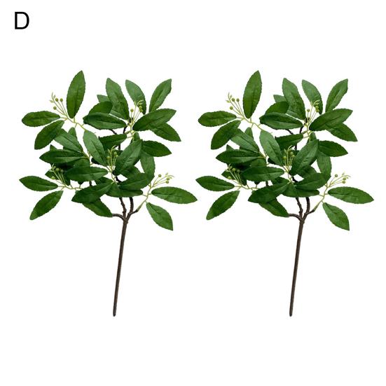 

2 пучка изысканных реалистичных искусственных листьев, пластиковых элегантных листьев эвкалипта D