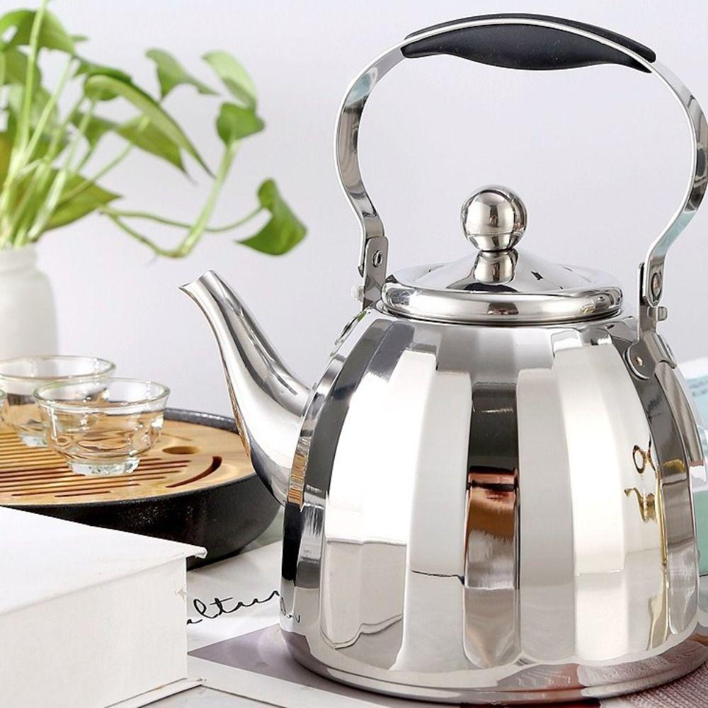 Stainless Steel Flower Teapot Removable Infuser Water Kettle Household Kitchen Cookware  Hotel