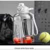 1700ml/2500ml Straw Water Bottle With Scale Fashion Large Sports Bottle For Fitness Workout