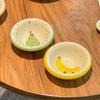 Mini Cartoon Ceramic Cat & Dog Bowl - Anti-Spill Design, Cute Pet Dish