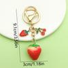 3D Strawberry Keychain: Fashionable Resin Fruit Bag & Car Ornament for Women
