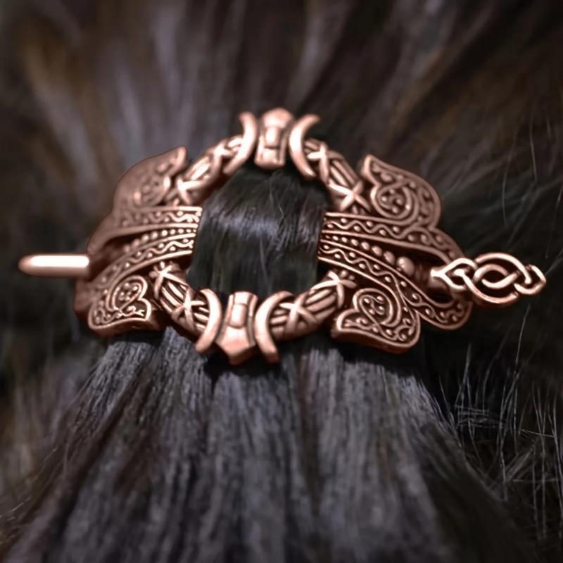 1pc Retro Baroque Viking Hair Clip Alloy Hair Stick Viking Metal Celtic Hair Clip Hairpin for WomenGood Product
