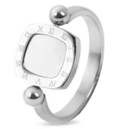 Glänzende Kristall High-End Anlaufgeschützte Mode Geometrische Offene Vergoldete Edelstahlringe für Damen Ehering Schmuck Geschenke
