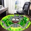 1pcRick and Morty Office Round Area Rug, Indoor Mat Suitable For Office, Bedroom Living Room Home Decor, Room Deco,  Offic a0928124