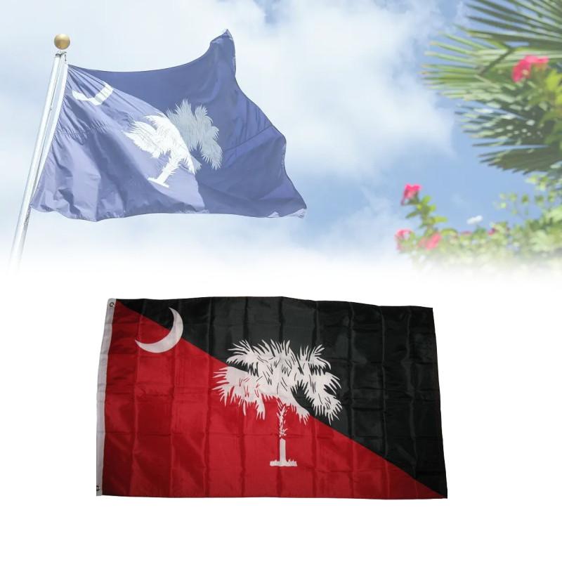 State 3x5 Of South Carolina Garnet Black Flag Banner Grommets Supplies Gamecocks