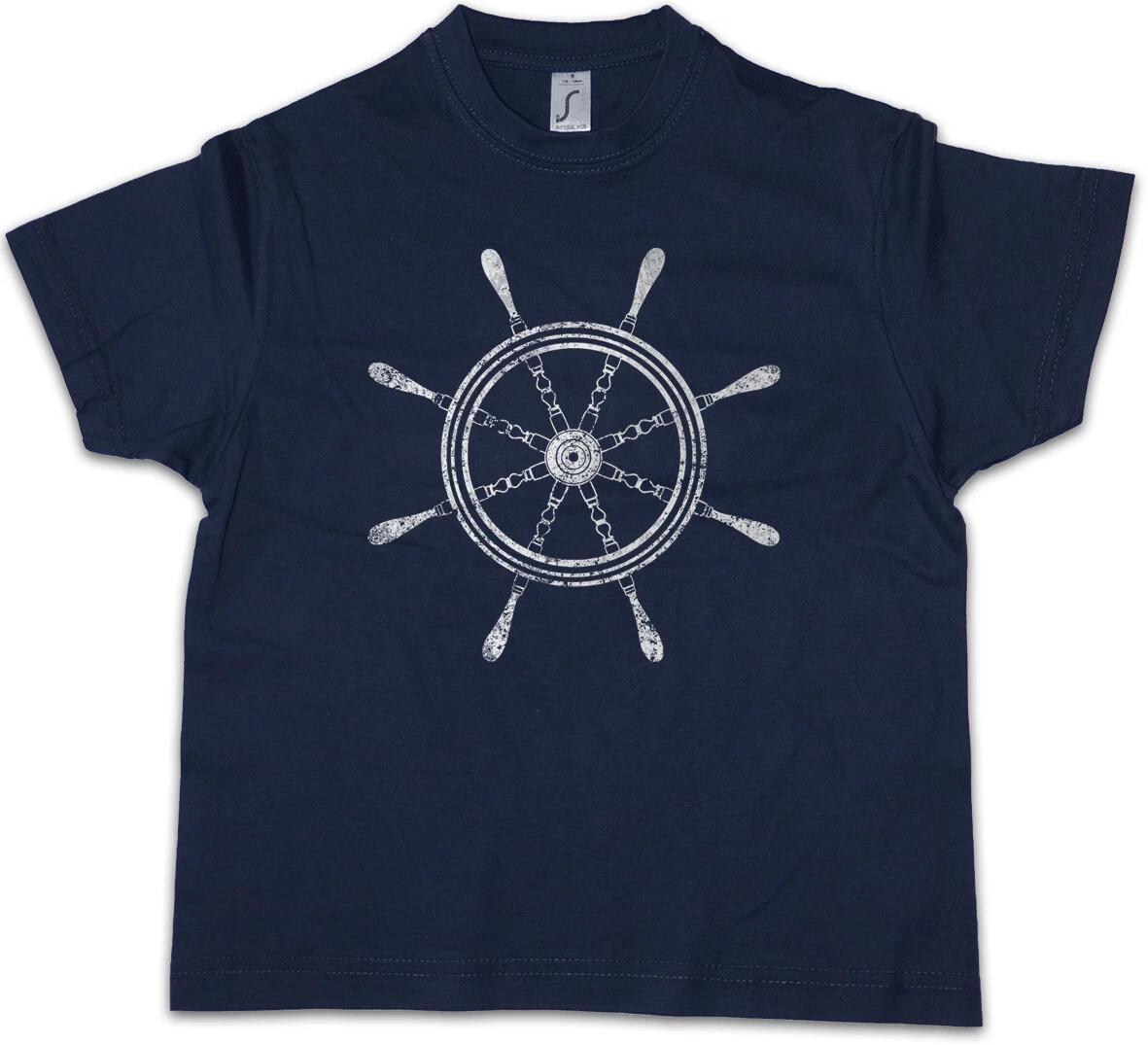 NAUTICAL WHEEL I Kids Boys kids boys T-Shirt Anchor Star Sailor Ship Ship s Steering Wheel 130