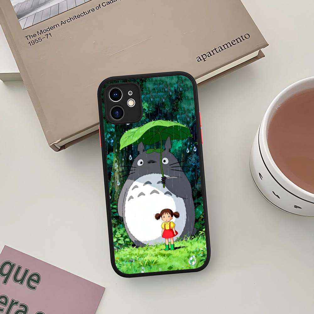 Cute T-Totoroes Phone Case For iPhone 16 15 14 Plus 15 13 12 11 Pro Max X XS MAX Matte Cover