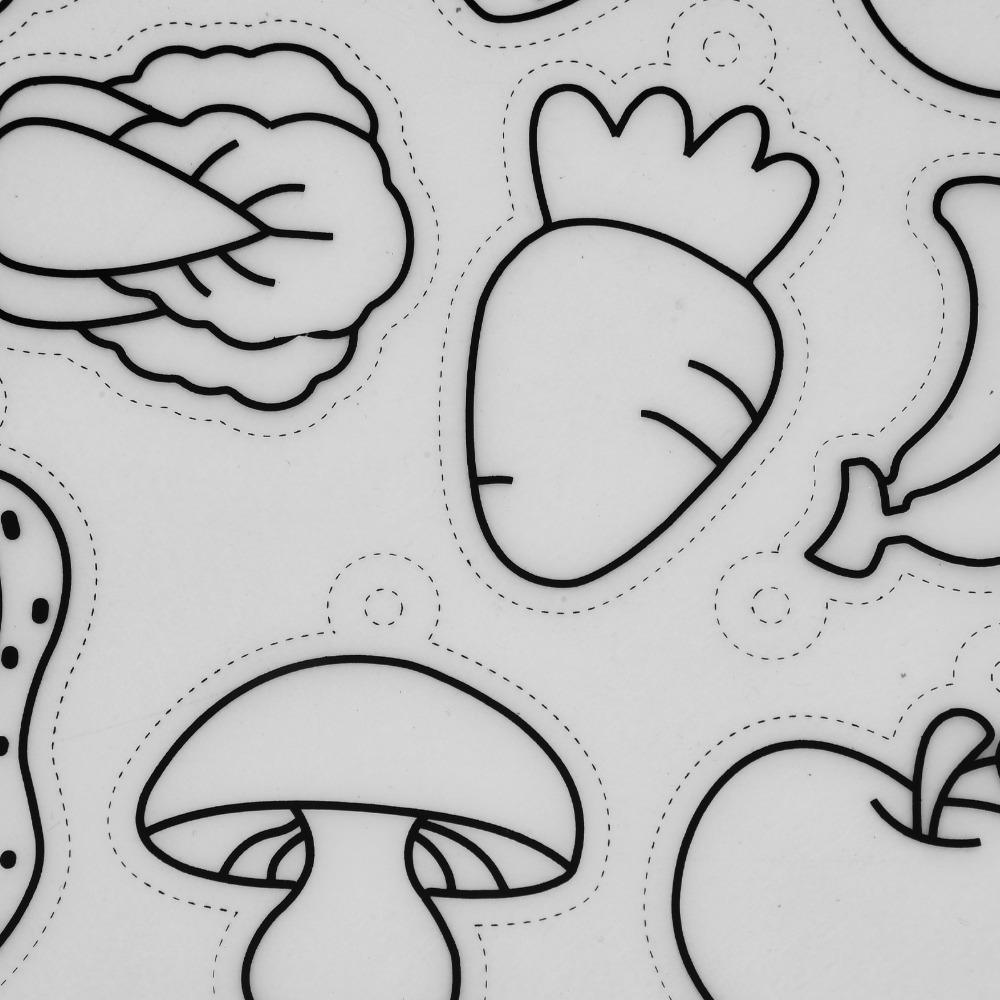 

8pcs Colorable Sheets Heat Shrink Sheet BOPS Shrinky Dink Paper Shrinky Art Paper DIY Pendant Vegetables&Plant