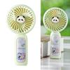 Handheld Fan Cartoon Panda Design Mini Portable USB Rechargeable Fan with Hanging Buckle Lightweight Quiet Motor Multiple Wind Speeds Cooling Fan