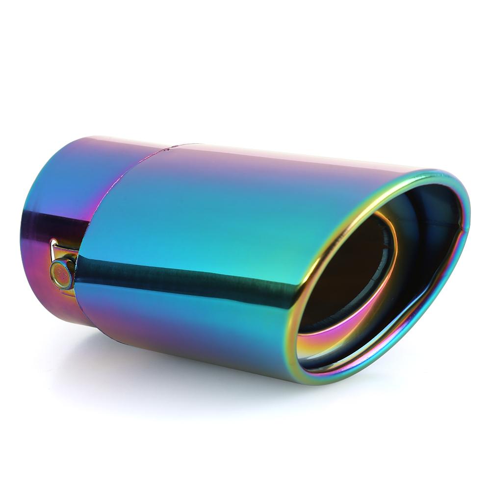 63mm Auto Exhaust Pipe Tip Car Auto Muffler Universal Stainless Steel Trim Tail Tube Auto Muffler Auto Styling Replacement Parts