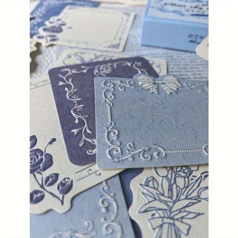 A Box Of 30 Simple And Creative Embossed Sticky Note Material Papers, DIY Decoration Collage Handicraft Materials, Festival Gifts, Personalized