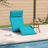 Foldable Sun Lounger Turquoise 175 X 54 X 8.5 Cm Oxford Fabric