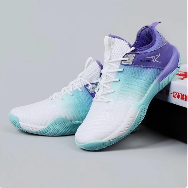 Neue Farbe Blau Erwachsene Fechtschuhe Rutschfest Indoor Atmungsaktiv Fechter Sneaker Größe 31-45 Herren Damen Tischtennis Badmintonschuhe 42 blue