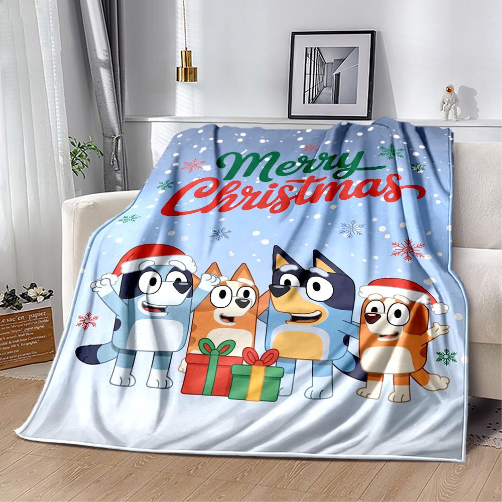 Christmas Family Fun Blanket Comfortable Perfect for Sofa Bed Picnics Four Seasons Universal Modern Gifts For Family Or Friends