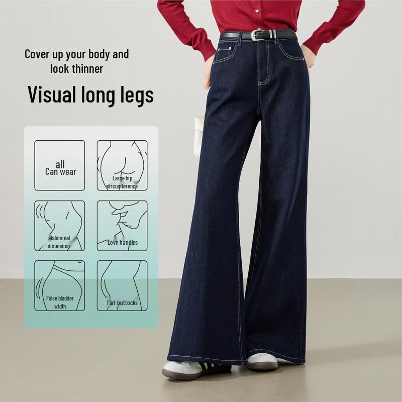 ESE-Y Women's High-Waist Micro-Flare Stretch Jeans