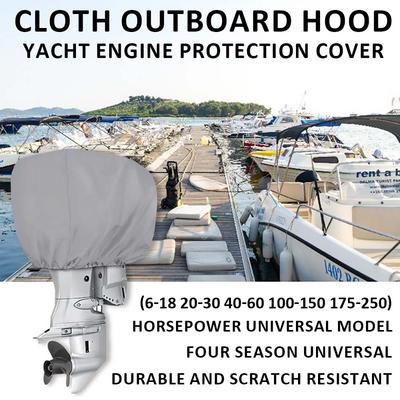 Winter Thickened and Durable Oxford Cloth Outboard Hood, Suitable for 6-250 Horsepower Ship Protective Cover