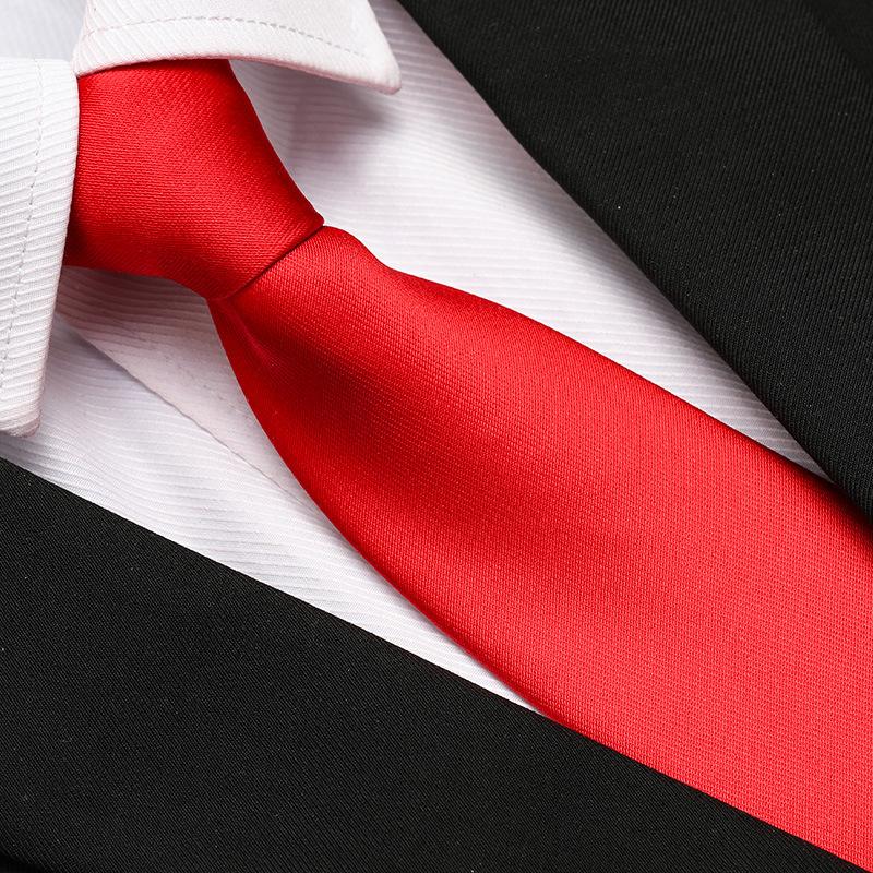 Men'S Formal Wedding Business Tie 8Cm Groom Wedding Banquet Burgundy Tie Hand Zipper Men And Women
