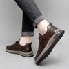 All-match Outdoor Hiking Trainers Cow Leather Men Shoes Non-Slip Oxford Sneakers for Man Casual Lace Up Leisure Walk Footwear